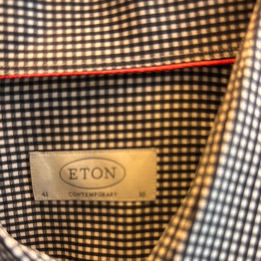 Eton Monochrome Checkered Shirt